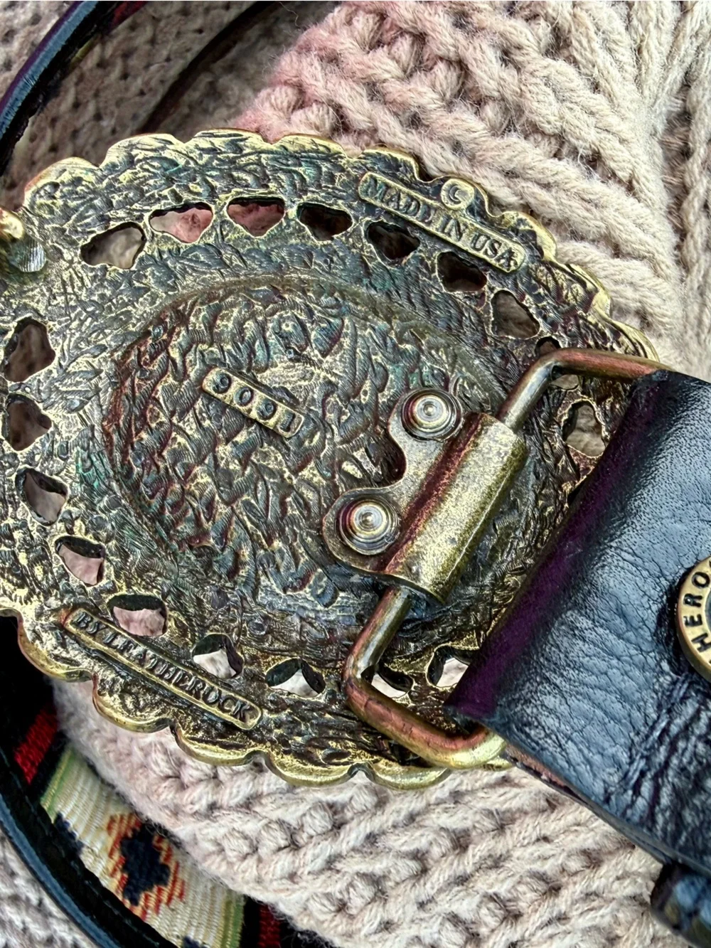 Boho Gemstone Statement Belt - Red, Black & Green